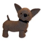 Türstopper Hund braun Zugluft Doorstop Stopper Türpuffer Türhalter Türhalterung