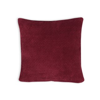 Kissenbezug 60x60 cm rot Kissenhülle 3D Waben Kissen Chenille Webstruktur