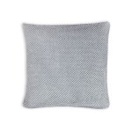 Kissenbezug 60x60 cm Silber Grau Kissenhülle 3D Waben Kissen Chenille Webstruktur