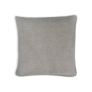 Kissenbezug 60x60 cm taupe Kissenhülle 3D Waben Kissen Chenille Webstruktur
