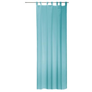 Vorhang t&uuml;rkis 140x245 cm transparent Schlaufen Gardine Organza Dekoschal
