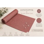 Tischläufer 40x140 cm altrosa Leinenoptik beschichtet Lotuseffekt Tischband Mitteldecke