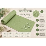 Tischläufer 40x100 cm grün hell Leinenoptik beschichtet Lotuseffekt Tischband Mitteldecke
