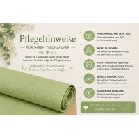 Tischläufer 40x140 cm grün hell Leinenoptik beschichtet Lotuseffekt Tischband Mitteldecke