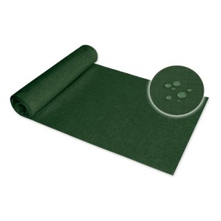 Tischläufer 33x160 cm grün dunkel Leinenoptik beschichtet Lotuseffekt Tischband Mitteldecke