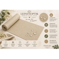 Tischläufer 40x100 cm ecru Leinenoptik beschichtet Lotuseffekt Tischband Mitteldecke