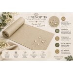 Tischläufer 40x100 cm ecru Leinenoptik beschichtet Lotuseffekt Tischband Mitteldecke