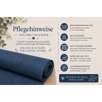 Tischläufer 40x100 cm blau Leinenoptik beschichtet Lotuseffekt Tischband Mitteldecke