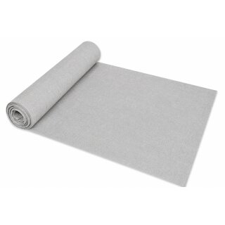 Tischläufer 33x160 cm silber Leinenoptik beschichtet Lotuseffekt Tischband Mitteldecke
