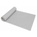 Tischläufer 33x160 cm silber Leinenoptik beschichtet Lotuseffekt Tischband Mitteldecke