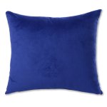 Kissenhülle Mica Zierkissen uni samt Kissenbezug Deko Kissen ca. 40x40 cm blau