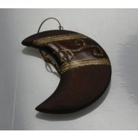 Baum Schmuck Mond Weihnachtsbaum Aufänger Ton braun...