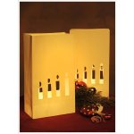 Lichttüte Geschenktüten beige 2er Set Deko Weihnachten #1447 Kerze ca. 15x27x9 cm