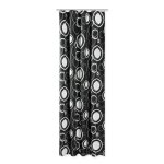 Vorhang Kräuselband schwarz 140x245 cm blickdicht Dekoschal Gardine