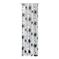Voile Vorhang Kräuselband Black & White transparent Gardine ca. 140x245 cm retro