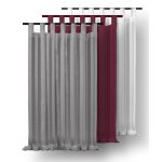 Voile Vorhang Schlaufen Isa 140x145 cm halb transparent Gardine Schlaufenschal