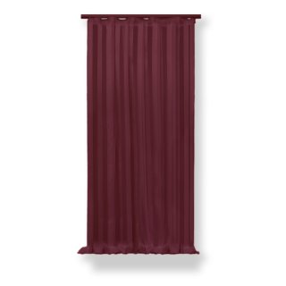 Vorhang Kräuselband rot 140x175 cm Streifen Voile halb transparent Gardine