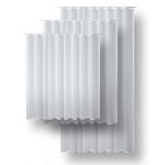 Voile Vorhang Kräuselband edel Streifen Gardine leicht luftig weiß 270 cm breit
