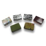 Geschenkboxen 4er Set Pappe Retro Style verschiedene Muster für alle Anlässe #1470