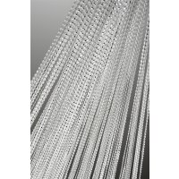 Fadenvorhang weiß mit Lurex veredelt Ösen Fadengardine Vorhang Gardine 140x250cm