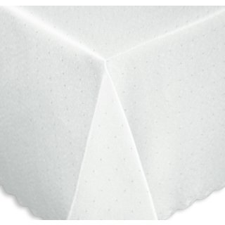 Tischdecke rechteckig 160x160 cm Phase Struktur Tafeltuch bügelfrei fleckenabweisend #1505 weiß