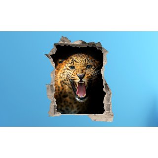 Wandbild Wild Panther Sticker 3D wild Life Foto Tapete Wandtattoo ca. 125x100 cm #1508