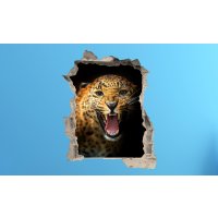 Wandbild Wild Panther Sticker 3D wild Life Foto Tapete...
