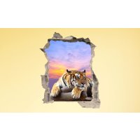Wandbild Tiger Resting Sticker 3D wild Life Foto Tapete...