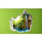 Wandbild Glow Waterfall Sticker 3D civil Life Foto Tapete Wandtattoo ca. 125x100 cm #1509