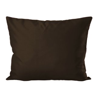 Kissenhülle Seidenglanz uni Kissenbezug braun dunkel 30x50