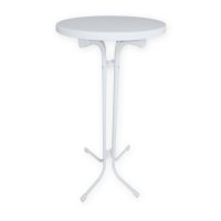 Stehtisch Bistrotisch rund Ø 60x110 weiß Party Tisch stabil und klappbar