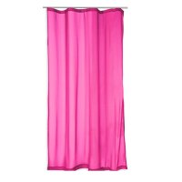 Voile Vorhang pink Kräuselband Gardine transparent...