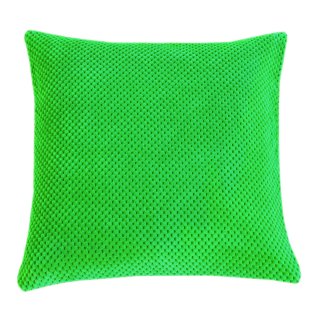 Kissenbezug 48x48 cm grün Kissenhülle 3D Waben Kissen Chenille Webstruktur