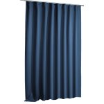 Verdunklungsvorhang blau Kräuselband 135x175 cm Gardine blickdicht Vorhang