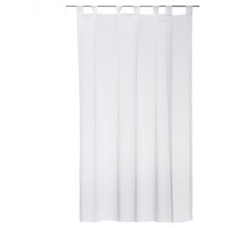 Vorhang weiß 140x245 cm mit Schlaufen Voile Gardine Emotion transparent