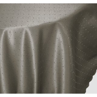 Tischdecke 130x260 cm grau oval Mitteldecke Punkte bügelfrei fleckenabweisend