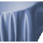 Tischdecke 130x260 cm k&ouml;nigsblau oval Mitteldecke Punkte b&uuml;gelfrei fleckenabweisend