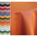 Tischdecke 130x260 cm terracotta oval Mitteldecke Punkte bügelfrei fleckenabweisend