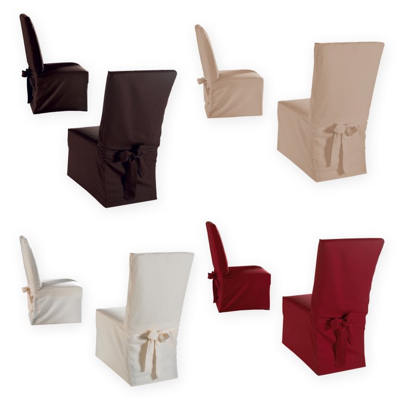 Stuhlhusse 2er Set Stuhl Husse Schleife Überwurf 40x40x110 Baumwolle , 19,94 €