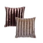 Kissenbezug 45x45 cm Kissenhülle Streifen soft Nerz Optik Kissen Dekokissen