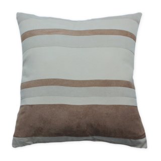 Wurfkissen 50x50 cm Kissen in natur sand gestreift Dekokissen mit Füllung