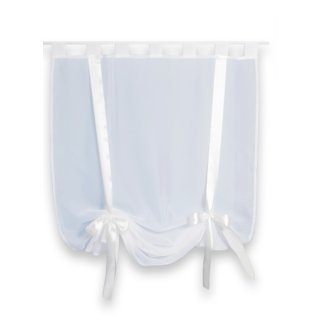 Raffgardine Voile 120x160 cm Raffband weiß