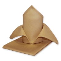 Servietten 6er Pack 40x40 hellbraun