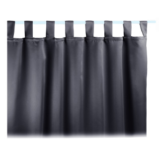 Verdunklungsgardine Blackout Schlaufen Vorhang 135 x 245 Gardine grau dunkel