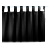 Verdunklungsgardine Blackout Schlaufen Vorhang 135 x 245 Gardine schwarz