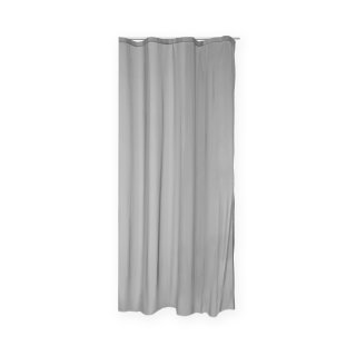 Voile Vorhang grau transparent 140x245 cm Kräuselband Gardine uni
