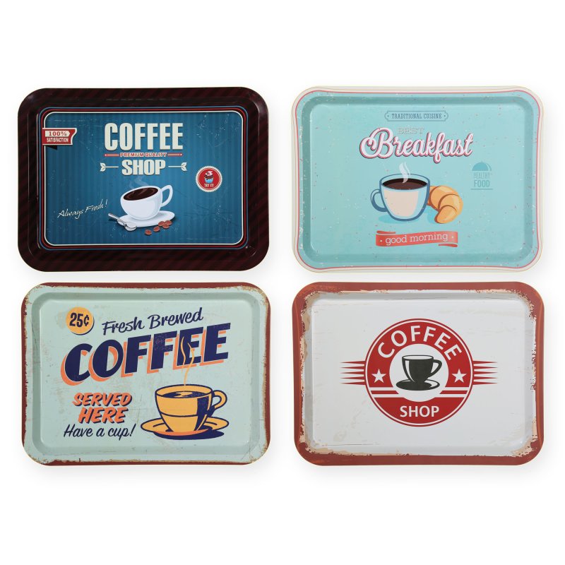 Metall Tablett Vintage Style 40x30 cm rechteckig Tray Retro Servierta, 8,95 €