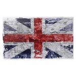 Bild Vintage Look USA UK Leinwand ca. 40x60 cm Leinen auf Holzrahmen Union Jack