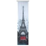 Flächenvorhang Paris bedruckt ca. 60x245 Schiebegardine halbtransparent Gardine