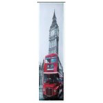 Flächenvorhang London bedruckt ca. 60x245 Schiebegardine halbtransparent Gardine